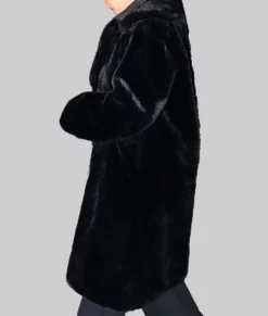 Selena Gomez Black Fur Coat from Only Murders in the Building 02