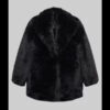 Selena Gomez Black Fur Short Coat from Only Murders in the Building 01