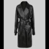 Selena Gomez Black Leather Coat from Only Murders in the Building 01