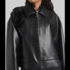 Selena Gomez Black Leather Jacket from Only Murders in the Building 01