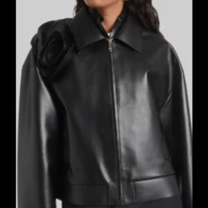 Selena Gomez Black Leather Jacket from Only Murders in the Building 01