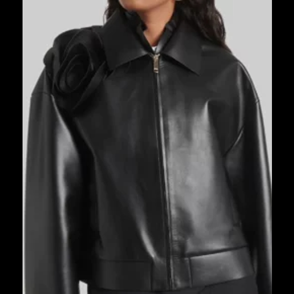 Selena Gomez Black Leather Jacket from Only Murders in the Building 01