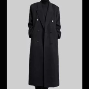 Selena Gomez Black Trench Coat 01