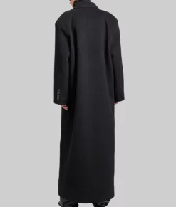 Selena Gomez Black Trench Coat 02