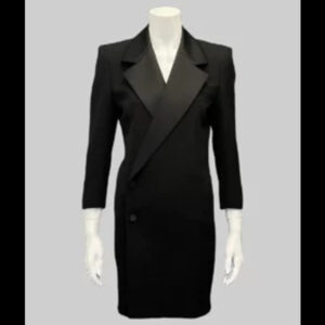 Selena Gomez Black Wool Coat 01