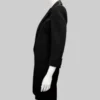Selena Gomez Black Wool Coat 02