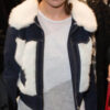 Selena Gomez Blue Fur Jacket 02