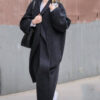 Selena Gomez Celebrity Long Black Coat 03
