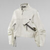 Selena Gomez Inspired White Cropped Jacket 03