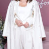 Selena Gomez Inspired White Long Wool Coat 03