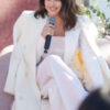 Selena Gomez Inspired White Long Wool Coat 04