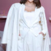 Selena Gomez Inspired White Long Wool Coat 05