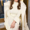 Selena Gomez Inspired White Trench Coat 02