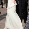 Selena Gomez Inspired White Trench Coat 04
