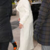 Selena Gomez Inspired White Trench Coat 05