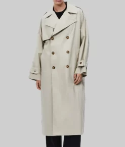 Selena Gomez Long Black Coat 02