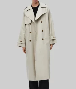 Selena Gomez Long Black Coat 03