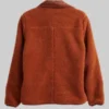 Selena Gomez Orange Shearling Jacket 02