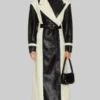 Selena Gomez Oversized Black Wool Coat 01