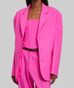 Selena Gomez Pink Blazer Jacket 03