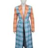 The Chi Season 6 Birgundi Baker Plaid Coat 02