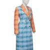 The Chi Season 6 Birgundi Baker Plaid Coat 04