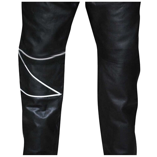 The Crow Eric Draven Black Leather Coat Pants 06