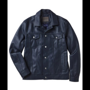 The Luxe Lambskin Trucker Jacket For Men 01
