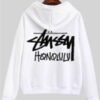 Unisex White Honolulu Streetwear Hoodie 01