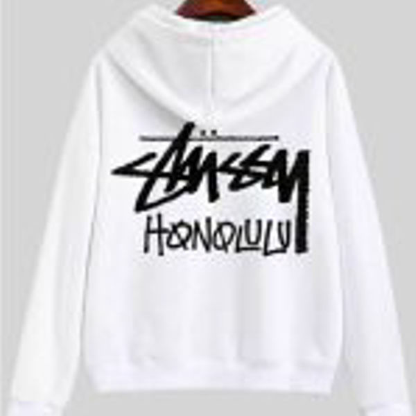 Unisex White Honolulu Streetwear Hoodie 01