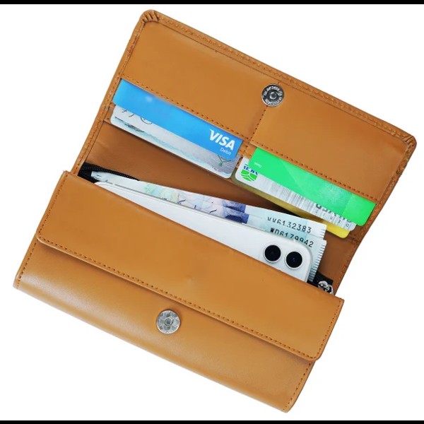 Women Round Stripe Leather Clutch Long Wallet 01 Women Round Stripe Leather Clutch Long Wallet 01