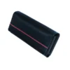 Women Round Stripe Leather Clutch Long Wallet 06 Women Round Stripe Leather Clutch Long Wallet 06