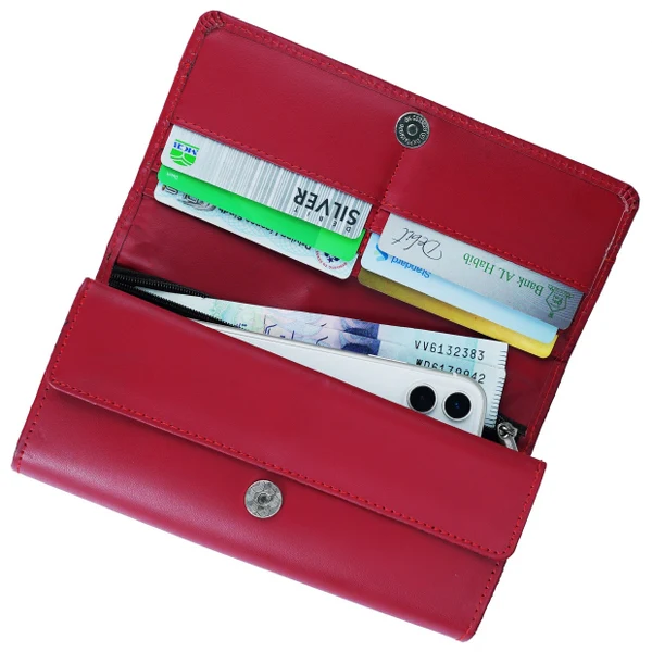 Women Round Stripe Leather Clutch Long Wallet 07 Women Round Stripe Leather Clutch Long Wallet 07