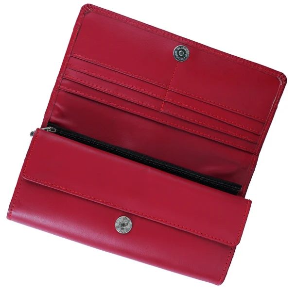 Women Round Stripe Leather Clutch Long Wallet 09 Women Round Stripe Leather Clutch Long Wallet 09