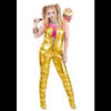 Women’s Plus Harley Quinn Gold Overalls Costume 01