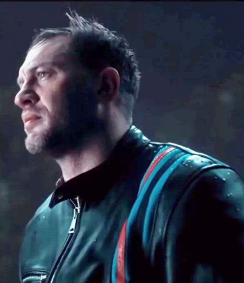 eddie brock venom 2 Black leather jacket 03