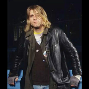 kurt cobain leather black jacket 01