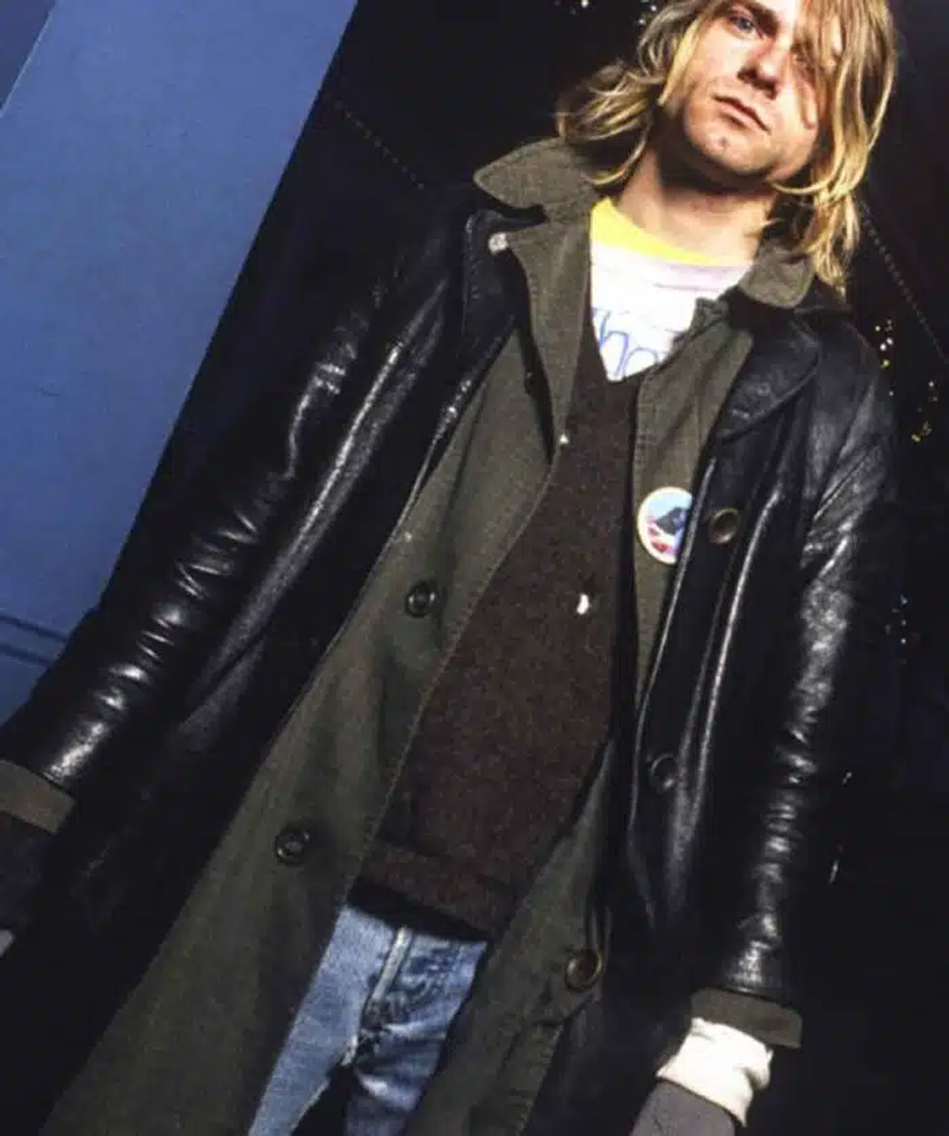 kurt cobain leather black jacket 02 kurt cobain leather black jacket 02