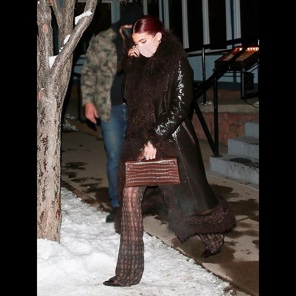 kylie jenner brown fur coat 01