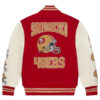 49ers Varsity Leather Sleeve Letterman Jacket 02