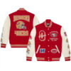 49ers Varsity Leather Sleeve Letterman Jacket 03