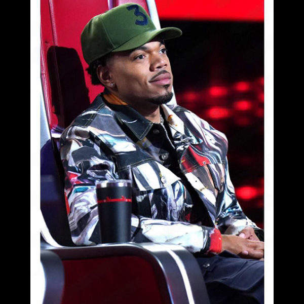Chance The Rapper The Voice S25 Black Red Print Jacket 01