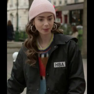 Emily Cooper HBA Logo Cropped Jacket 01