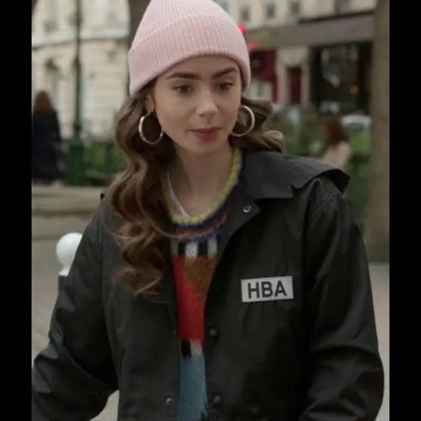 Emily Cooper HBA Logo Cropped Jacket 01