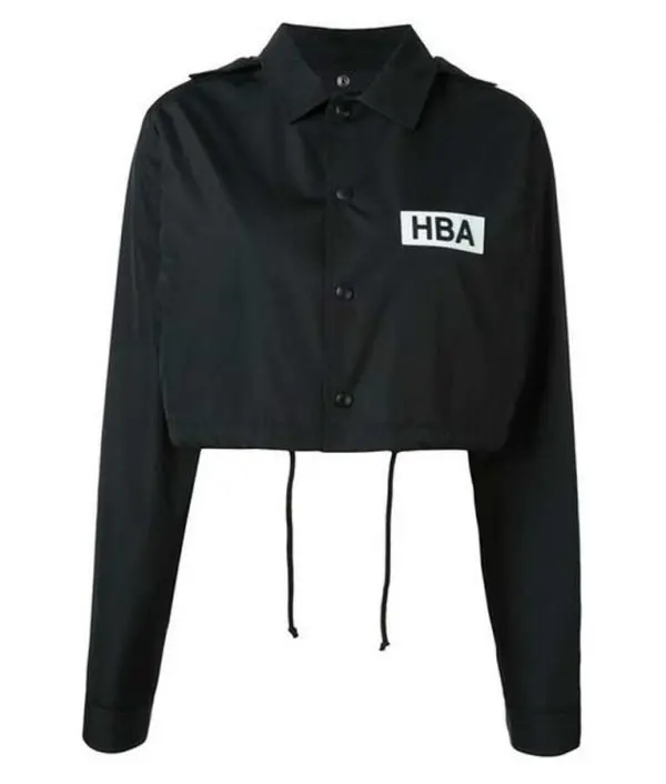 Emily Cooper HBA Logo Cropped Jacket 02