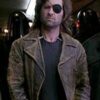 Escape from L.A Distressed Snake Plissken Leather Jacket 03