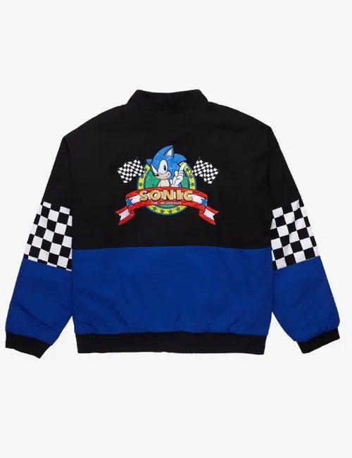 Hedgehog Inspired Black & White Checkered Jacket 02