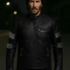 Keanu Reeves Black Biker Leather Jacket 02