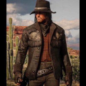 RDR2 Gunslinger Outlaw Leather Jacket 01