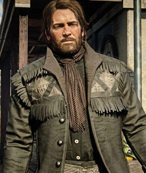 RDR2 Gunslinger Outlaw Leather Jacket 03